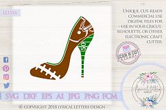 Football High Heel Shoe SVG DXF Cut File LL151A Product Image 1