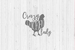 Crazy chicken lady, farmhouse, chicken, SVG, commercial art license, digital download, instant download, Silhouette svg, PNG, DXF, cut file Product Image 1