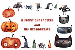 Happy Halloween - Watercolor Clip Art Set Product Image 3