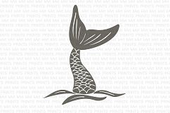 mermaid tail svg, hand drown mermaid tail, fish tail svg Product Image 2