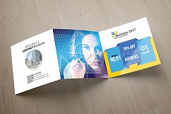 Business Solution Square Trifold Brochure Product Image 3
