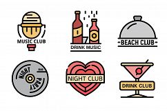 Nightclub logo vector flat Product Image 1
