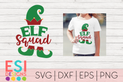 Christmas SVG|Elf Squad Phrase Design|SVG DXF EPS PNG Product Image 1