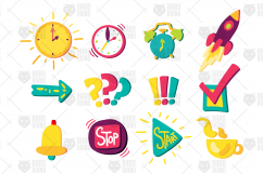 Time Management Signs Set Product Image 1