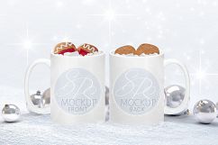 Christmas Mugs Mockup with Cookies Product Image 2