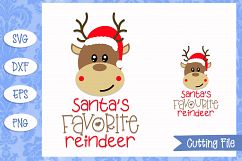 Santa's Favorite Reindeer Christmas SVG File Product Image 1