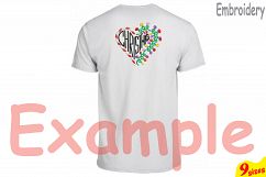 Christmas Heart Embroidery Design Machine Instant Download Commercial Use digital file icon symbol sign cute xmas ornaments light balls 145b Product Image 2