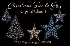 Christmas Tree and Star Crystal Clipart Product Image 1