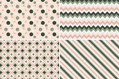 8 Seamless Retro Modern Patterns - Pink &amp; Green - Set 1 Product Image 5