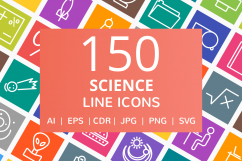 150 Science Line Multicolor B/G Icons Product Image 1