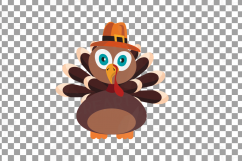 Colorful Thanksgiving Turkey clip art, Happy Thanksgiving Product Image 6