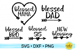 FAMILY SHIRTS BUNDLE SVG DXF PNG| BLESSED FAMILY Product Image 1