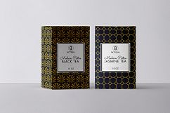 8 Seamless Art Deco Patterns - Gold &amp; Navy Blue - Set 2 Product Image 4
