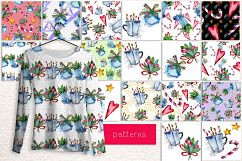 Winter holiday PNG watercolor set Product Image 2