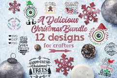 Christmas Bundle - Christmas Cut Files Bundle SVG, DXF, PNG Product Image 1