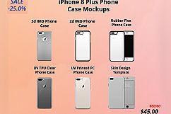  iPhone 8 Plus Phone Case Mockups  Product Image 1
