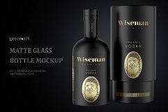 Matte Glass Bottle Mockup Product Image 1