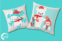 Polar Bear clipart, Winter Bear clipart, Christmas bear illustrations AMB-2274 Product Image 2