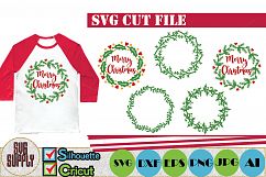 Christmas Wreath Set SVG Cut File Product Image 1