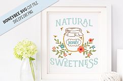 Natural Sweetness Honey Pot SVG Cut File Product Image 1