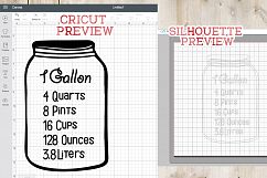 Kitchen Conversion Measurements Chart Cut File Product Image 2