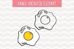 Cute Egg Hand painted Breakfast Food clip art Product Image 1