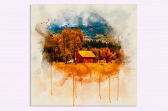 Autumn in watercolor for Print Product Image 6
