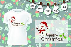 Snowman SVG , Christmas Shirt SVG , Winter Wonderland Svg Product Image 1