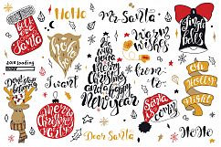  Merry Christmas quotes Lettering set Product Image 3