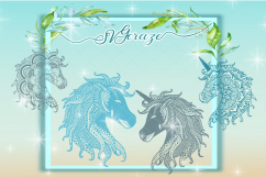 Horse Mandala, Mandala Svg, Svg Files, Unicorn Mandala Product Image 1