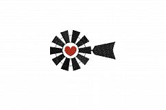 Red Heart Top Windmill Machine Embroidery File Product Image 5
