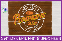 Rustic Fall Farm Fresh Pumpkins SVG for Cricut &amp; Silhouette Product Image 2