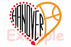 Hanover sport heart SVG School Spirit football 995s Product Image 3