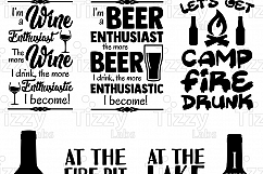 Beer Drinking Svg Bundle Set SVG Files - Wine Svg Files for Cricut Svg Files for Silhouette Rustic Country Kitchen SVG Bundle Commercial Use - 523 Product Image 2