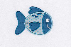 Gold Spotted Fish Applique Machine Embroidery Design Product Image 2