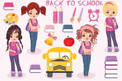 Alice back to school illustrations, Alice back to school graphics Product Image 1