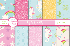 Seacorns, clipart and paper set Product Image 4