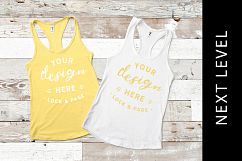 Banana Cream Next Level 1533 Beach Style Mockup Tank Top Product Image 1