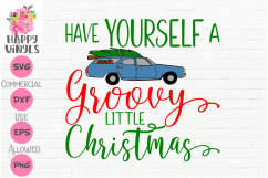 Have Yourself A Groovy Little Christmas SVG Cut Files Product Image 1