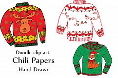 Ugly Christmas Sweater Clipart Product Image 2