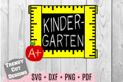 Kindergarten Grade Ruler Frame, Back to School Product Image 1