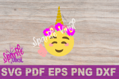 Unicorn emoji svg, Emoji Unicorn Svg files for cricut or Silhouette, Cut file, dxf pdf eps, printable, Unicorn svg, Emoji Svg, cutting files Product Image 4