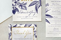 Gold &amp; Navy Wedding Invitation Suite Product Image 2
