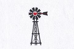Windmill Red Heart Middle Center Machine Embroidery File Product Image 2