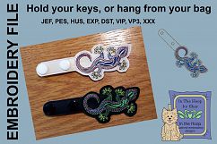 ITH Gecko Key Fob - Embroidery Design Product Image 2