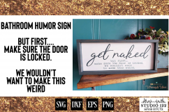 Get Naked Funny Bathroom Sign Product Image 2