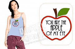 You Are The Apple Of My Eye Saying Machine Embroidery Design Product Image 1