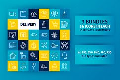 Delivery Line Art Icons Product Image 1