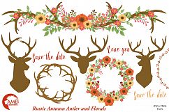 Autumn Antlers and Florals cliparts, graphics and illustrations AMB-1488 Product Image 4