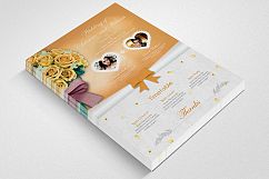 Floral Wedding Invitation Postcard Product Image 2